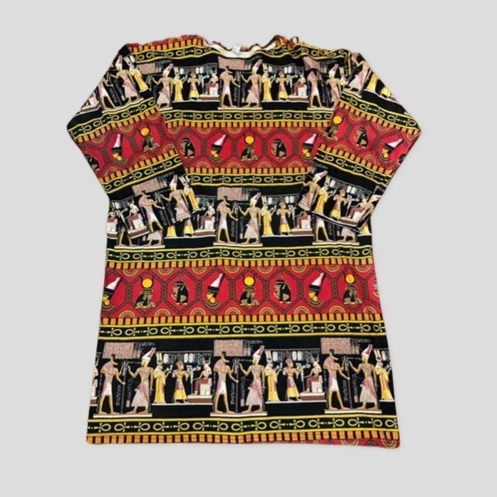 Luxe Noir By Lucerne Labidou Vintage Egyptian Gods Kaftan Size 1X